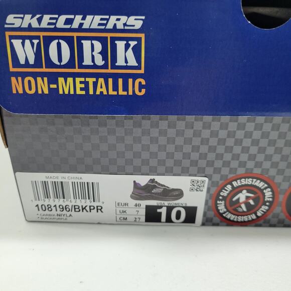 Skechers Niyla Work Black Composite Toe/Slip Resistance Sneakers Size 10 12825 - Picture 2 of 9